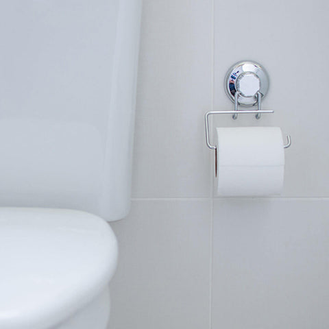 Acessórios para Banheiro Inox com Ventosa Toalheiro Papeleira Shampoo Gancho Saboneteira