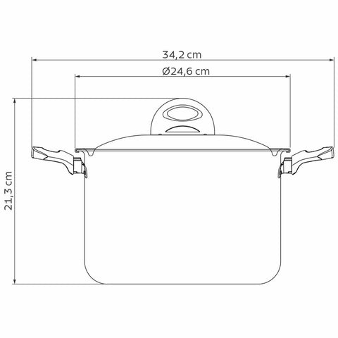 Espagueteira Tramontina Loreto 5,7l Alumínio Antiaderente Vermelha 22cm Starflon Max