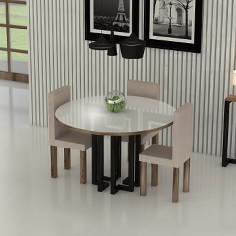 Pé de Mesa de Jantar Industrial 17,5x17,5x74cm Aço Carbono Preto Ambiente Interno Evidence