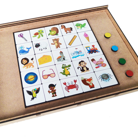 Jogo Educativo para Educação Infantil Rimas Lince de Madeira MDF Zanline