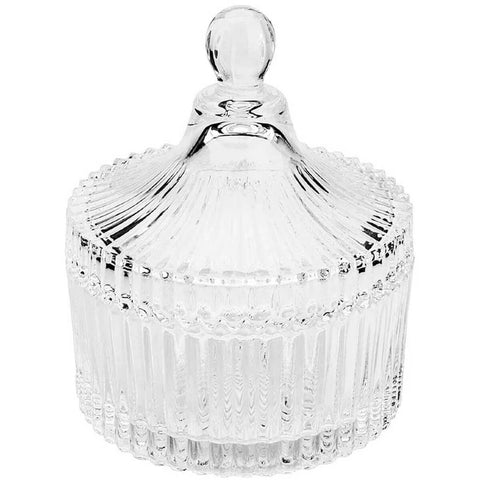 Potiche de Cristal com Tampa Carrosel Lyor 6,5x9cm Bomboniere Decorativo Lembrancinha