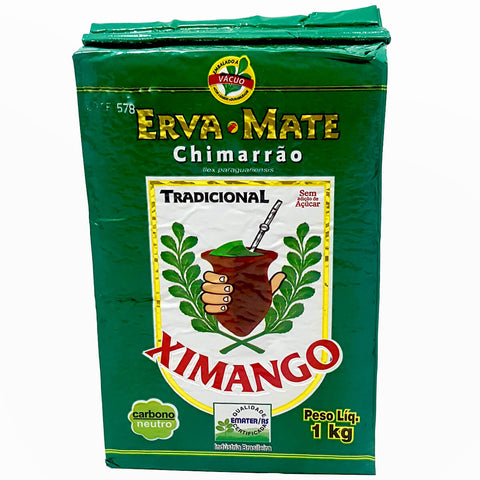 Kit 3 Pacotes de Erva-Mate de Chimarrão Tradicional Ximango 1kg à Vácuo Plantas Selecionadas
