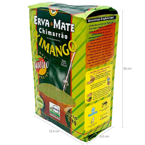 Kit 3 Pacotes Erva-Mate para Chimarrão Nativa Reserva Especial Ximango 1kg Embalada à Vácuo
