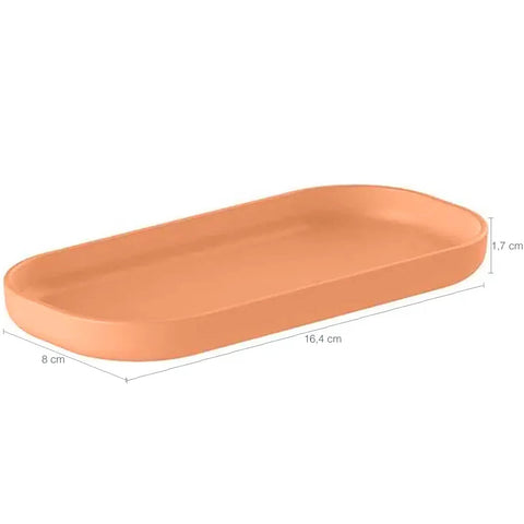 Bandeja de Banheiro Pequena Dual Ou Laranja Minério Porta Objetos Organizador de Lavabo