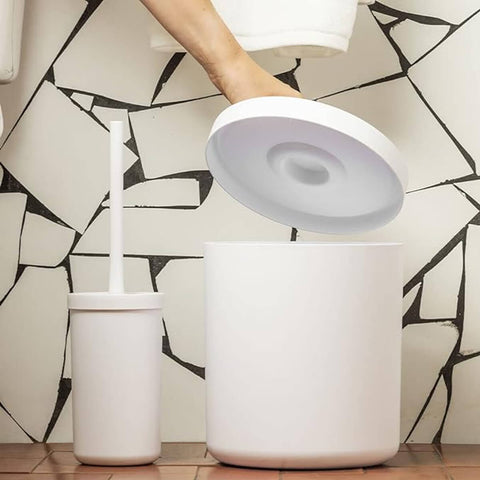 Escova para Vaso Sanitário com Suporte Bold Ou Branco Esfregão de Privada Banheiro