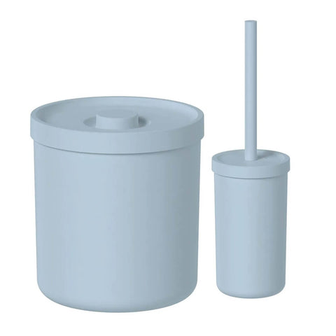 Escova Sanitária Bold com Tampa Azul Glacial para Banheiro Escova para Vaso Lavabo