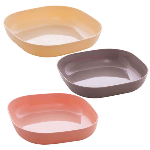 12 Travessas Lyor Petiscos Bowls de Bambu Coloridos 14,5x3cm Sobremesas