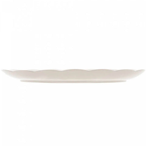 Kit 2 Pratos Decorativos de Porcelana Lyor Travessas Brancas Alto Relevo New Bone Butterfly Flower
