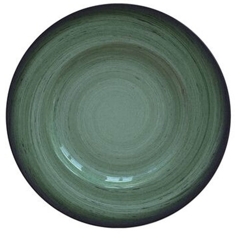 Prato Verde Rústico Porcelana Tramontina Raso 27cm Avulso Decorado