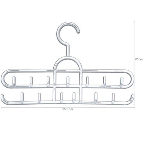 Cabide para Cintos 13 Ganchos Suporte Organizador Múltiplo Closet Armário Cristal Cinquetti