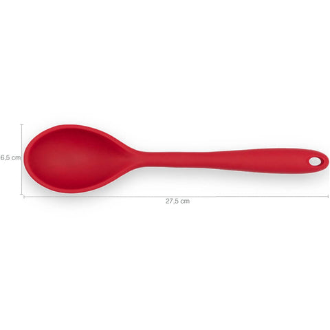Colher de Silicone Arroz 27,5cm Utensílios de Cozinha Talheres Linha Flex Brinox Vermelho