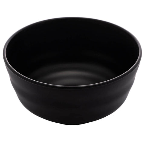 Conjunto 6 Bowls de Melamina Tóquio Lyor Preto 450ml Oriental Pote Redondo Shimeji