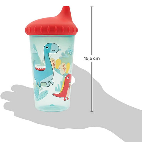 Copo Infantil com Tampa Antivazamento Dino Buba +12m 300ml Criança