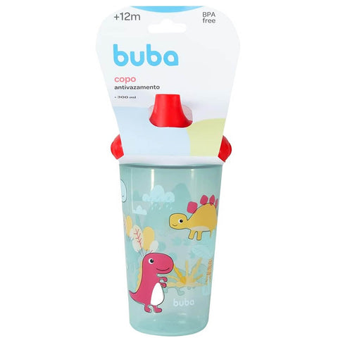 Copo Infantil com Tampa Antivazamento Dino Buba +12m 300ml Criança