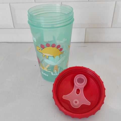 Copo Infantil com Tampa Antivazamento Dino Buba +12m 300ml Criança