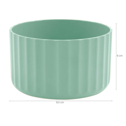 Kit 3 Vasos De Flor Mini Decorativo Planta Cacto Groove Jardim Verde Menta Fechado OU