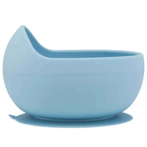 Kit Introdução Alimentar Silicone Buba Menino Azul Babador Bowl Colher +6m