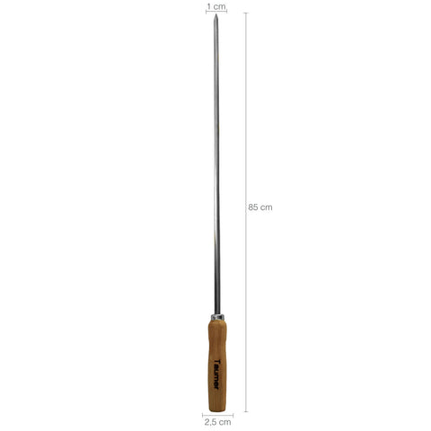 6 Espetos De Inox Para Coração 85cm Carne Churrasqueira