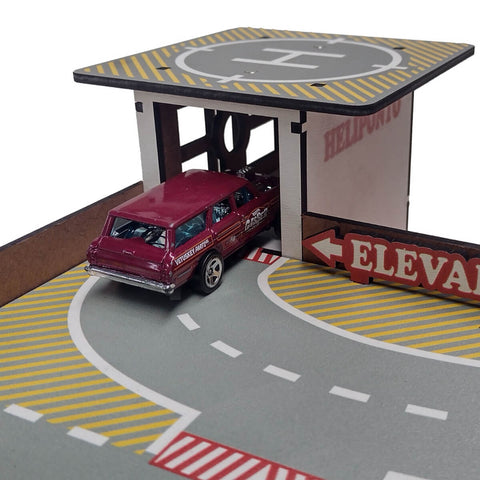 Pista Brinquedo Lava Rápido Carrinho Infantil Posto Garagem MDF Carrinhos