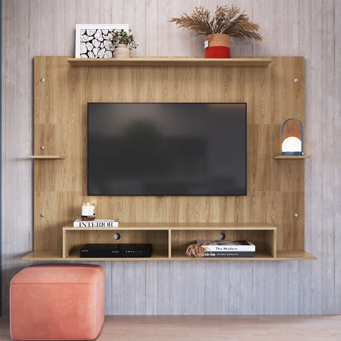 Painel com Nichos para TV Monza Oak Completa Móveis