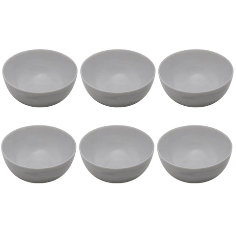 Kit 6 Bowls de Vidro Cumbuca 330ml Tigela Servir Sobremesa Caldos Diwali Mármore Lyor