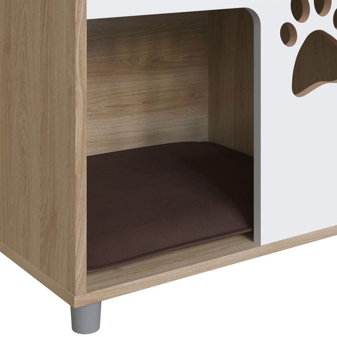 Casa Pet para Cachorro Oak e Almofada Marrom Completa Móveis