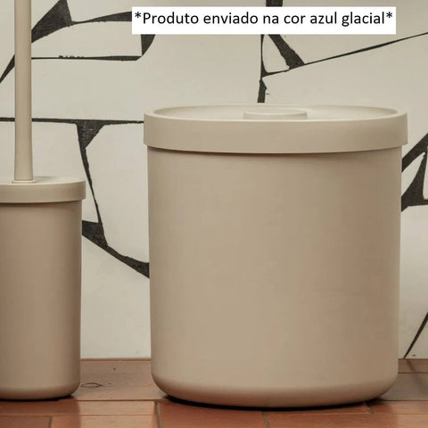 Lixeira 6 Litros Bold Pequena para Banheiro Cozinha Escritório Azul Glacial Ou