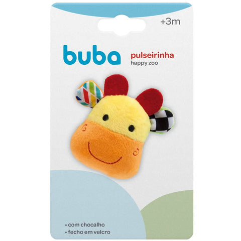 Pulseirinha Happy Zoo Buba Chocalho de Pulso para Bebê +3m Sortido Animais