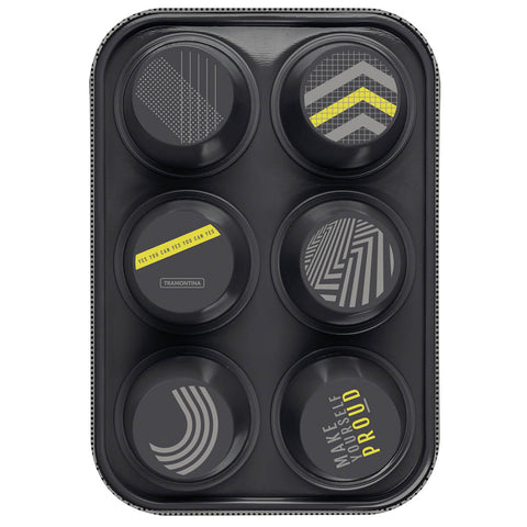 Forma Assadeira de Muffins Cupcake Mini Bolinho Tramontina Power Up Alumínio Antiaderente Cinza