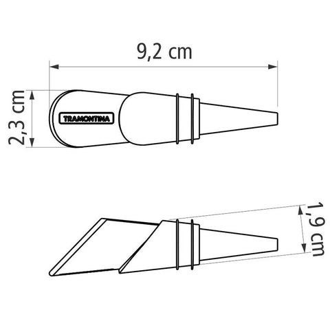 4 Tampas para Garrafa de Vinho Inox Nylon Silicone Tramontina Harmoniza 2,3cm