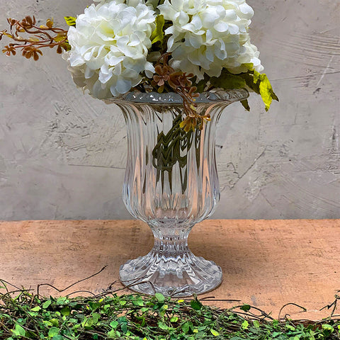 Jogo 6 Vasos Lyor Renaissance com Pé Vidro Flores 11x14,5cm Pequeno Decorativo