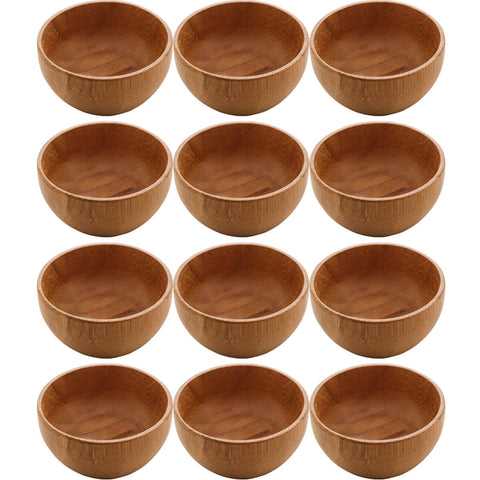 12 Molheiras Lyor Verona Bowls 50ml Bambu Servir Restaurante Hamburgueria Maionese