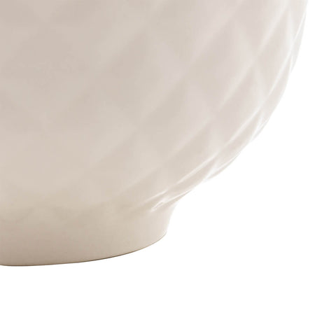 12 Tigelas de Porcelana Branca 280ml Bowls Lyor Diamond para Frutas Molhos Restaurante