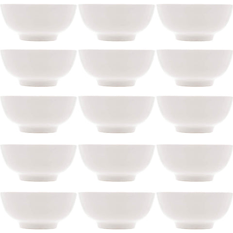 15 Bowls de Porcelana Branca Lyor 540ml Cumbucas Clean para Açaí Restaurante Sorveteria
