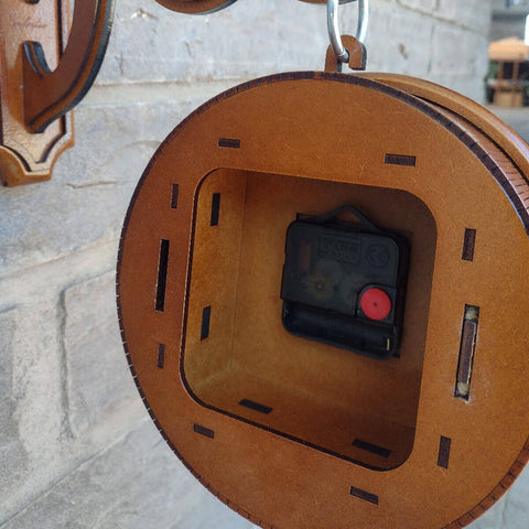 Relógio de Parede em MDF Retro Antigo Estação para Decoração em Casa Restaurante Hotel