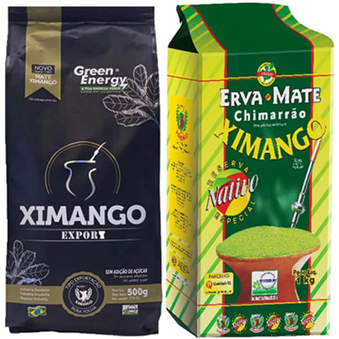 Kit 2 Erva-Mate Ximango Pura Folha 500g e Nativa Reserva Especial 1kg para Chimarrão