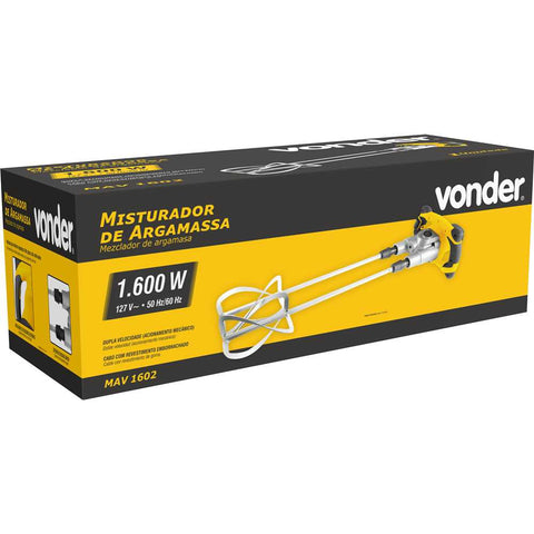 Misturador Elétrico de Tintas Argamassa Gesso com 2 Pás 220V 1600w Vonder Mav1602