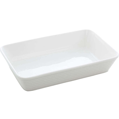 Conjunto 6 Travessas de Porcelana para Restaurante Buffet 1,2 litros Linea Lyor Branco