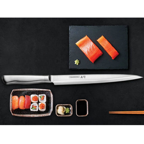 Faca Yanagiba Tramontina Diamond 13' em Aço Inox para Preparar Sushi e Sashimi