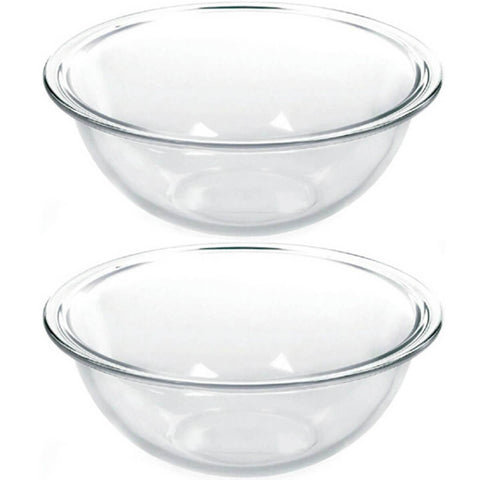 2 Tigelas de Vidro Marinex Plus Astral 1,5L Potes Redondos Transparentes Bowls sem Tampa