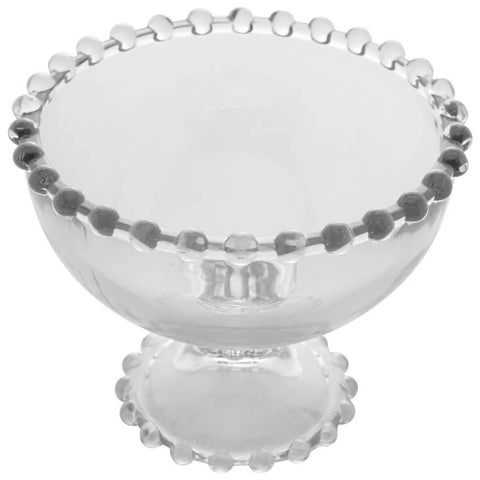 Conjunto 6 Taças de Cristal Pearl Sobremesa Wolff 200ml Mesa Posta Relevo Incolor