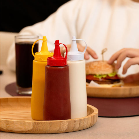 25 Bisnagas de Condimentos Plásticas 250ml para Molhos Ketchup Maionese Plasvale Profissionais