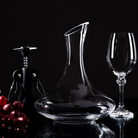 Decanter de Vinho em Vidro Cristal 1,5 Litros Jarro Aerador Wolff Decantador