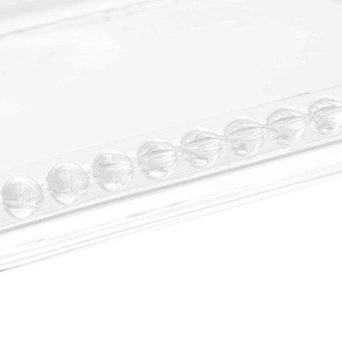 12 Travessas Cristal Wolff Pearl 30x13x3cm Retangulares Bandeja Decorativa para Servir