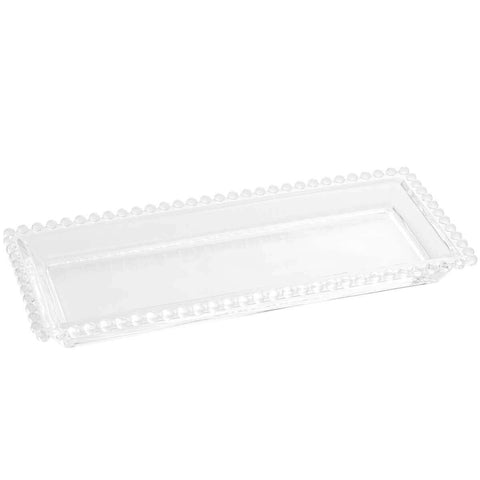 Kit 20 Travessas Retangulares Bandejas Cristal Pearl Wolff 30x13cm Servir Frutas Doces