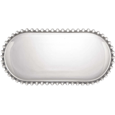 4 Travessas de Cristal Pearl Wolff 30x15x2cm Servir Salgados Doces Decorativas