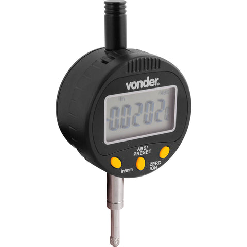 Relógio Comparador Digital 0001mm RD100 Vonder Bateria CR2032 Desligamento Automático