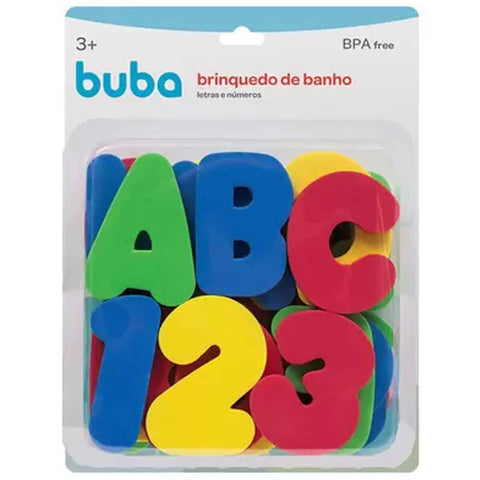 Brinquedo Hora do Banho com Letras do Alfabeto e Números Educativo Bebe Buba Colorido