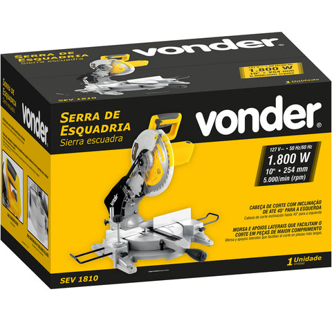 Serra de Esquadria Telescópica 127V Vonder SEV1810 50Hz/60Hz Madeira Alumínio