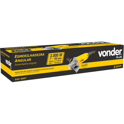 Esmerilhadeira Angular 7' 3000W 220V Modelo EAV 3007 Vonder para Superfícies Metálicas